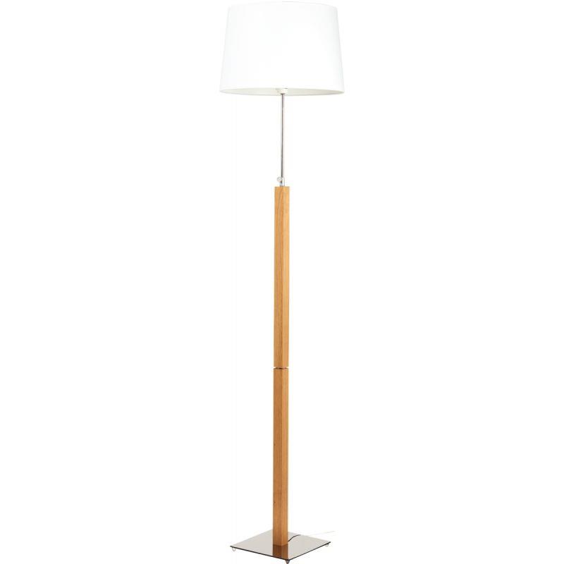 Image de  Lampadaire Quatro réglable en chrome chêne clair 