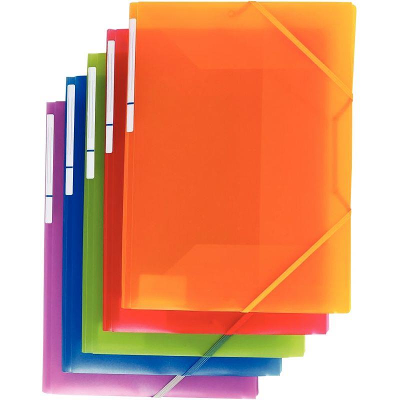 Image de  Carton de 30 chemises 3 rabats à élastiques COLOR FRESH en polypropylène, coloris assortis 