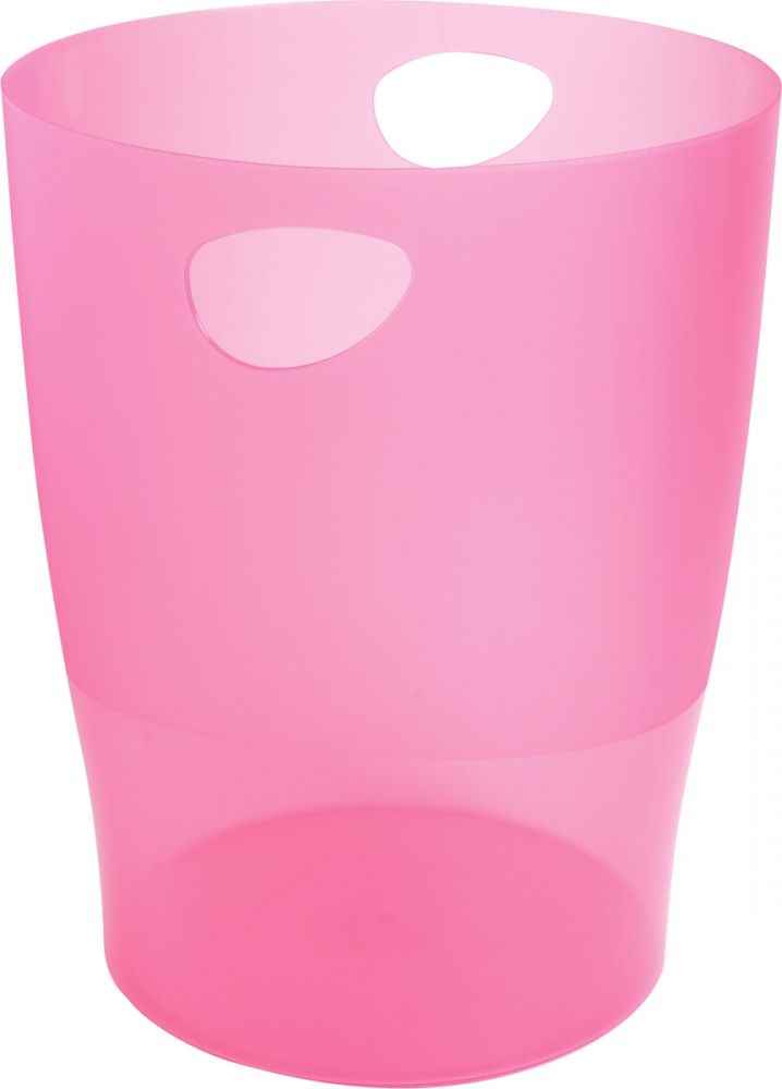 Image de  Corbeille à papier Ecobin framboise translucide 15L 