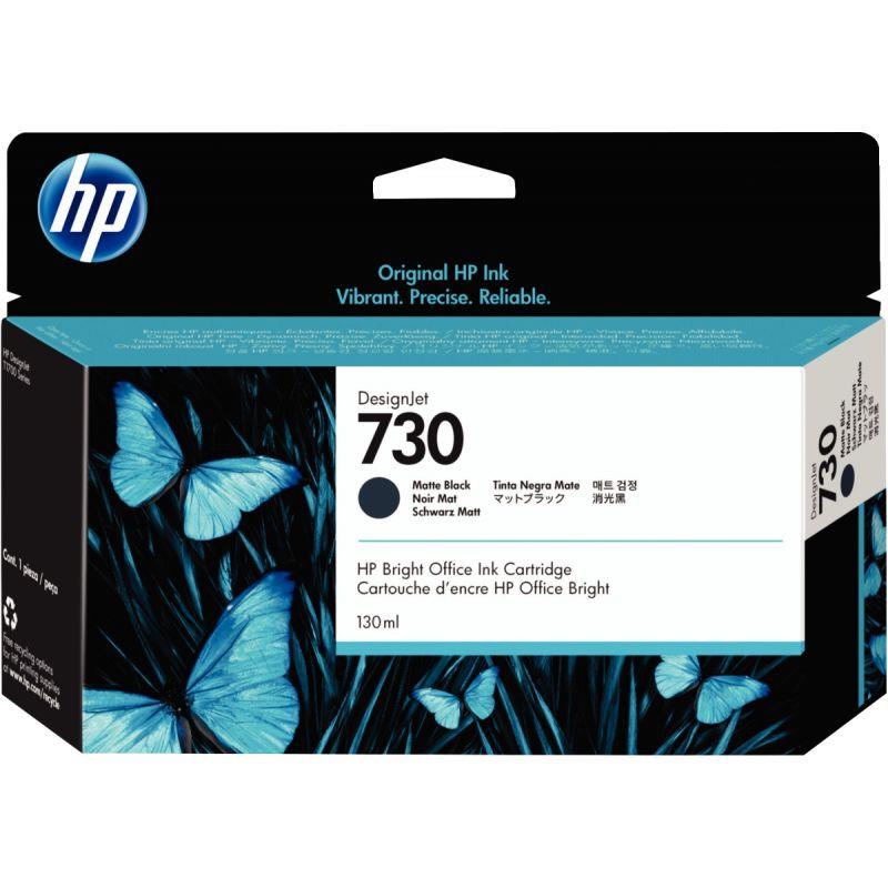 Image de  HP 730 cartouche d''encre noire mat authentique (P2V65A) 
