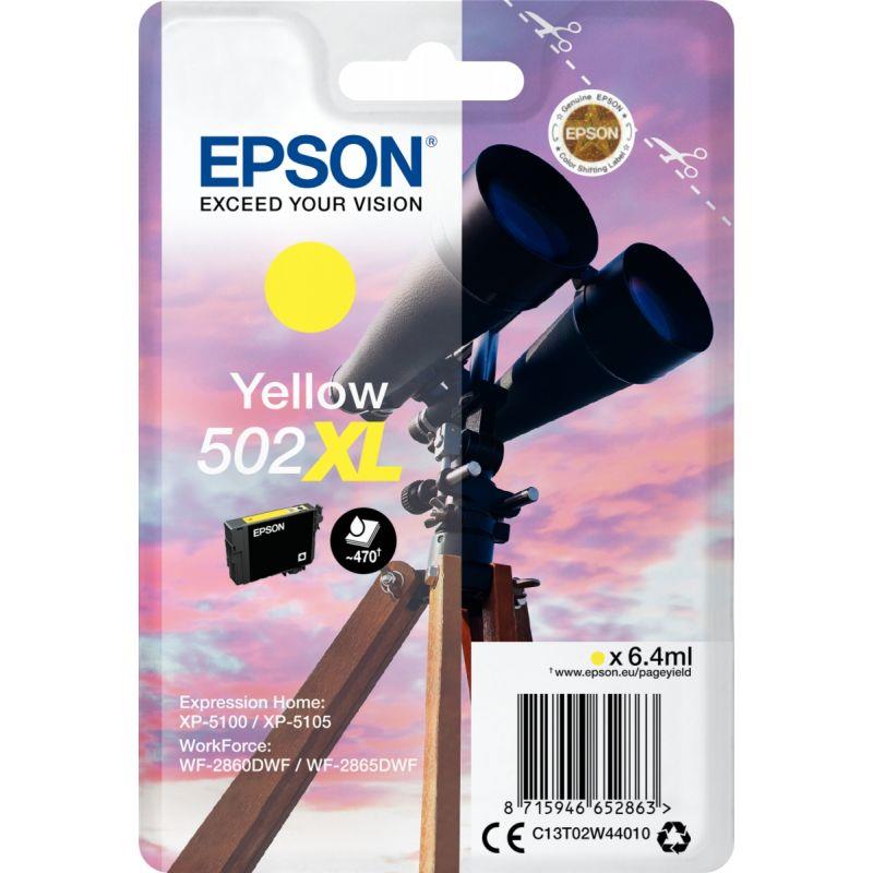 Image de  Epson JUMELLES / 502XL cartouche jet d''encre jaune haute capacité authentique (T02W440) 