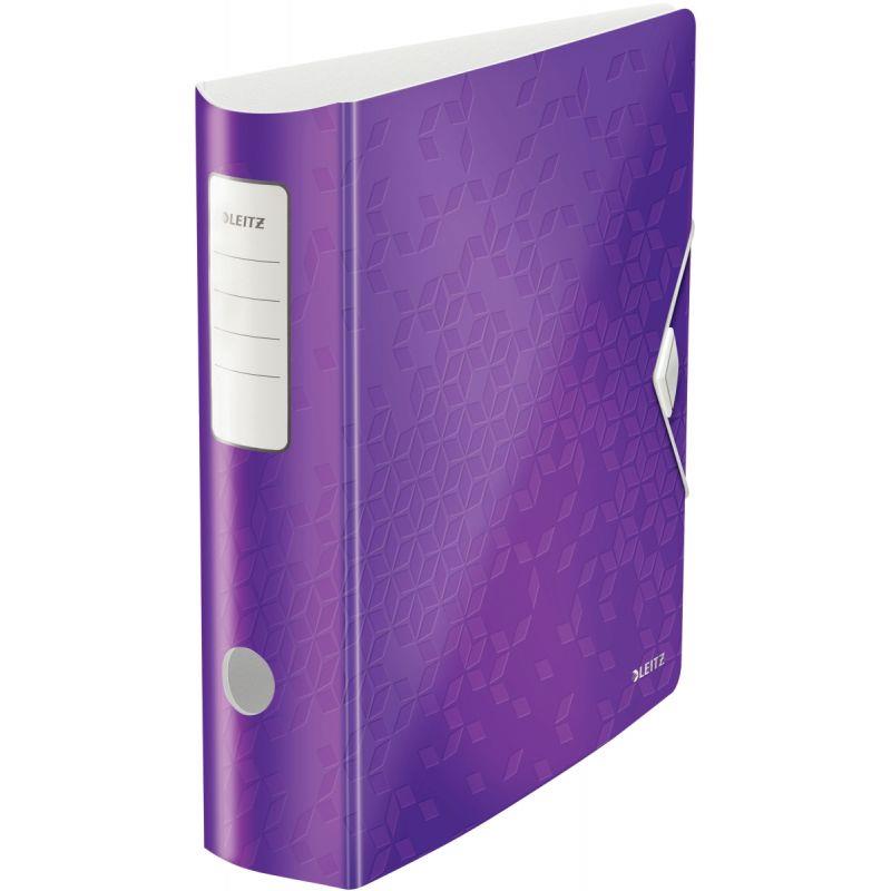 Image de  Classeur à levier en polypropylène Leitz WOW Active 180°, dos 75 mm, violet 