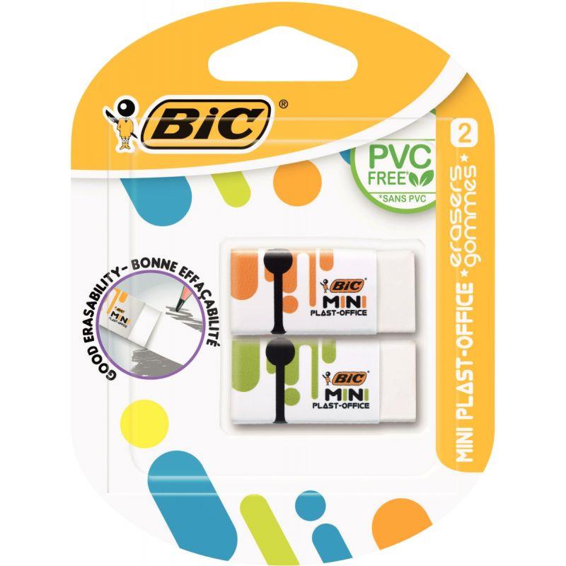 Image de  Blister de 2 gommes mini plastique 