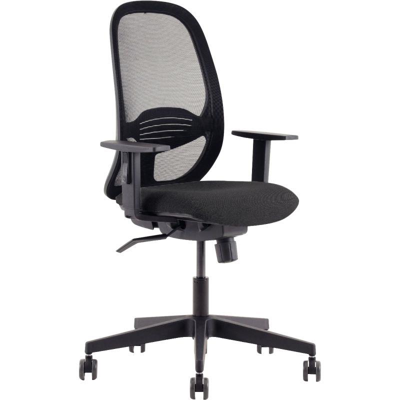 Image de  Siège opérateur Laeger structure noir/assise et dossier noir 