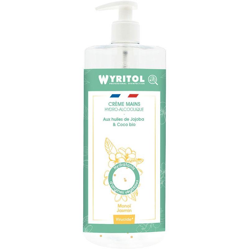 Image de  Flacon pompe 500ml crème hydroalcoolique monoï jasmin 