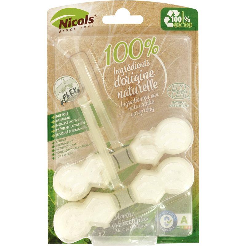 Image de  Blister 2 blocs cuvette WC menthe/eucalyptus 