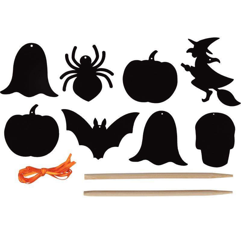 Image de  Sachet de 32 formes Halloween à gratter 