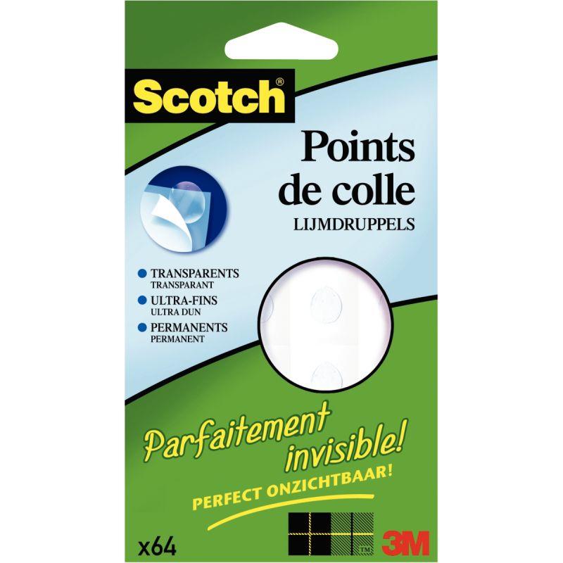 Image de  Blister de 64 pastilles adhésives invisibles 