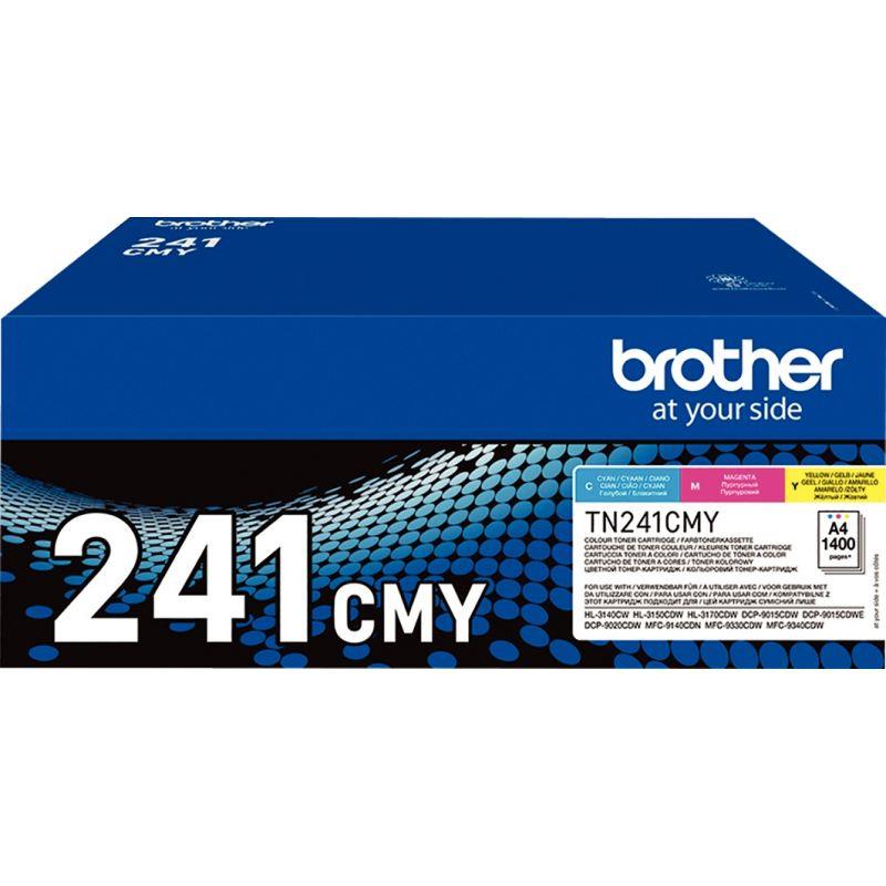 Image de  Brother TN241CMY pack de 3 toners laser cyan, magenta et jaune authentique 