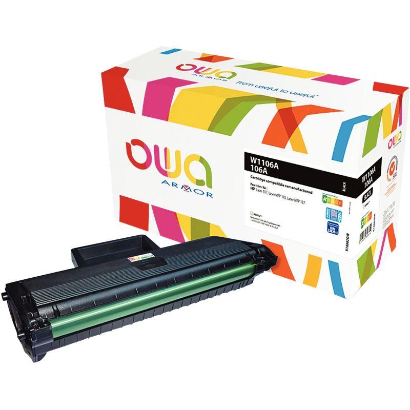 Image de  OWA cartouche laser noire jumbo remanufacturée compatible HP 106A (W1106A) 
