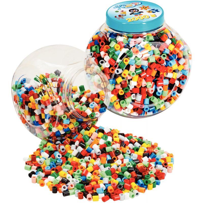 Image de  Pot de 2000 perles HAMA Maxi couleurs vives 