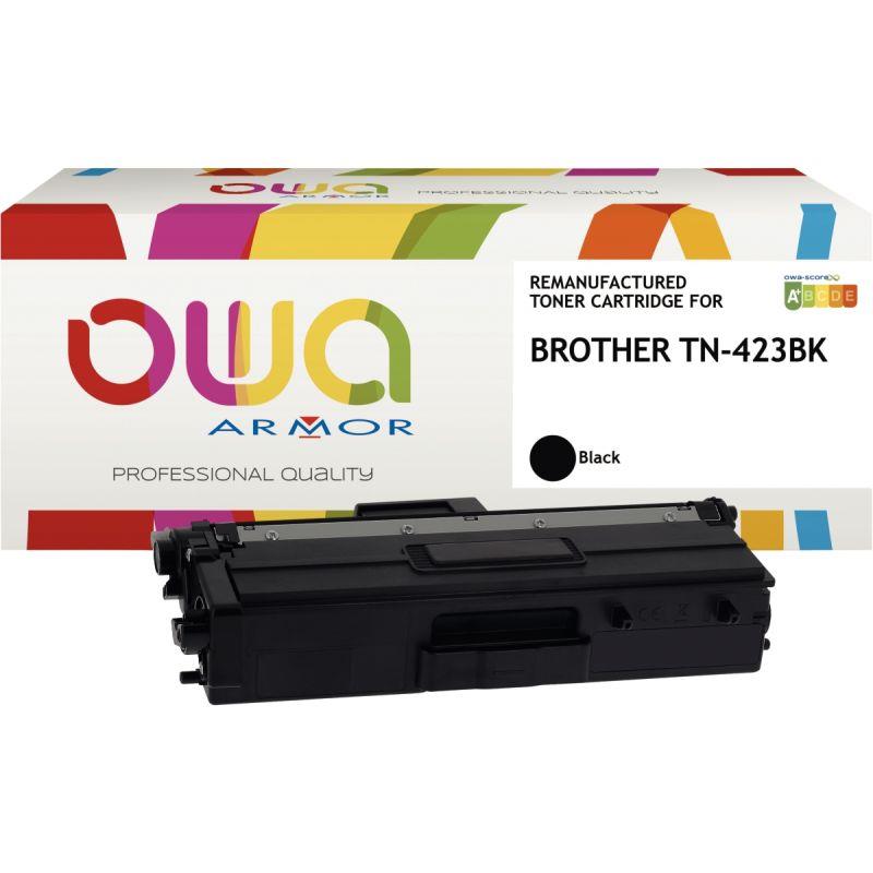 Image de  OWA cartouche laser noire haute capacité remanufacturée compatible Brother TN423BK 
