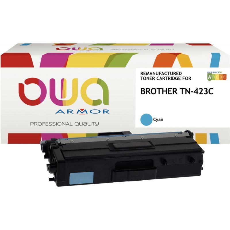 Image de  OWA cartouche laser cyan haute capacité remanufacturée compatible Brother TN423C 