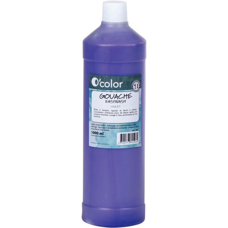 Image de  Flacon 1 L de gouache liquide économique O''COLOR coloris violet 