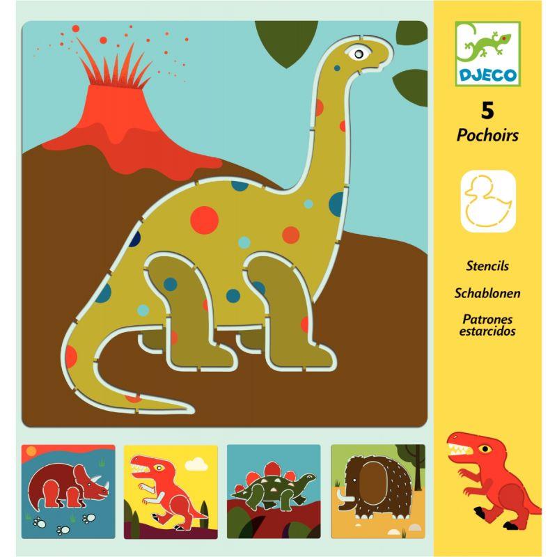Image de  Set de pochoirs dinosaures 