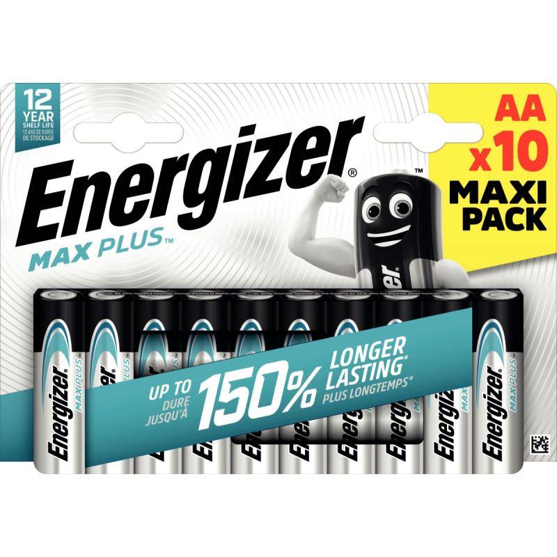 Image de  Blister 10 piles 1,5V Max Plus AA / LR06 