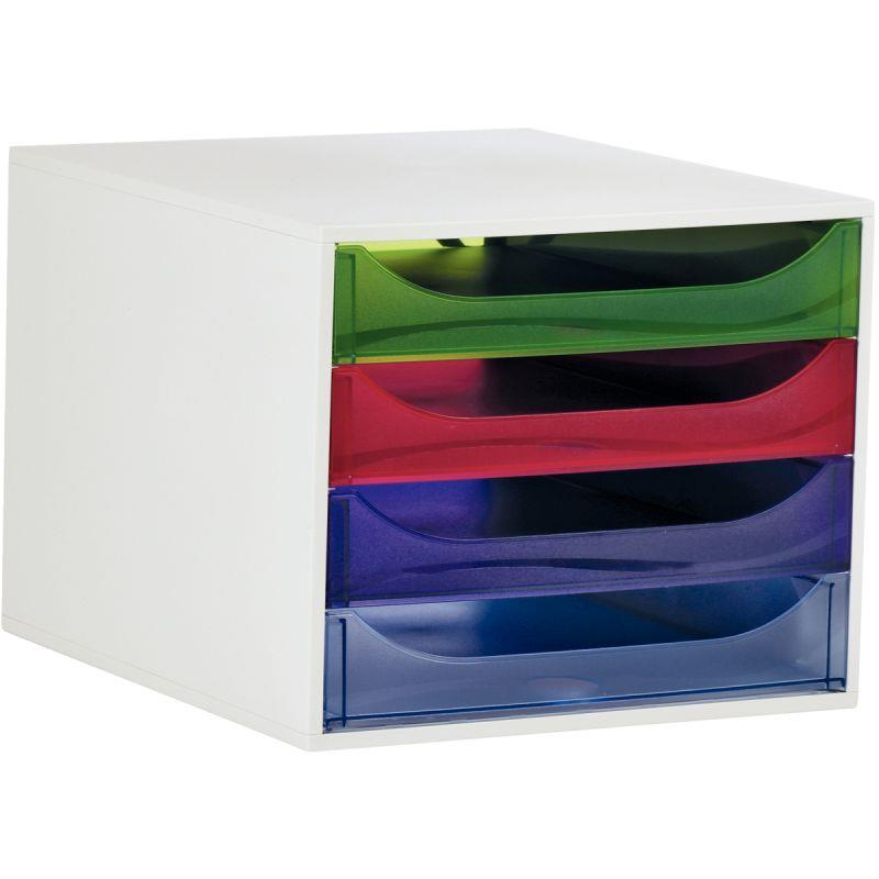 Image de  Module 4 tiroirs ECOBOX gris/arlequin 