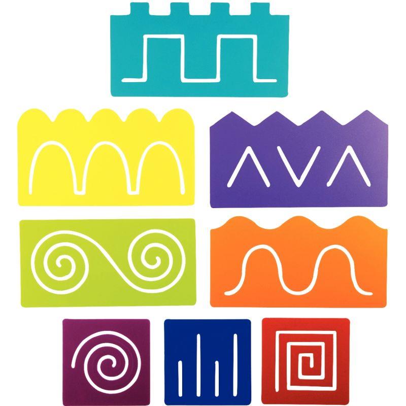 Image de  Lot de 8 traceurs motifs graphiques 
