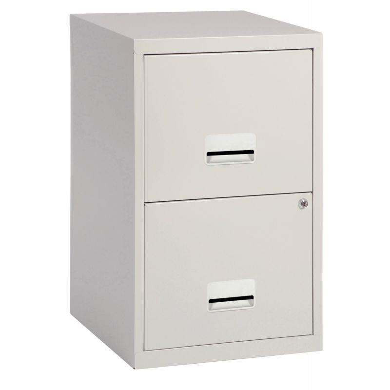 Image de  Classeur 2 tiroirs pour dossiers suspendus Eco gris clair 