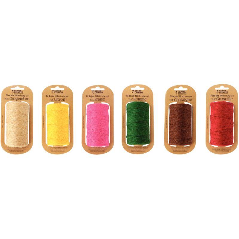 Image de  Lot de 6 bobines de fil de jute 100m x 2mm 