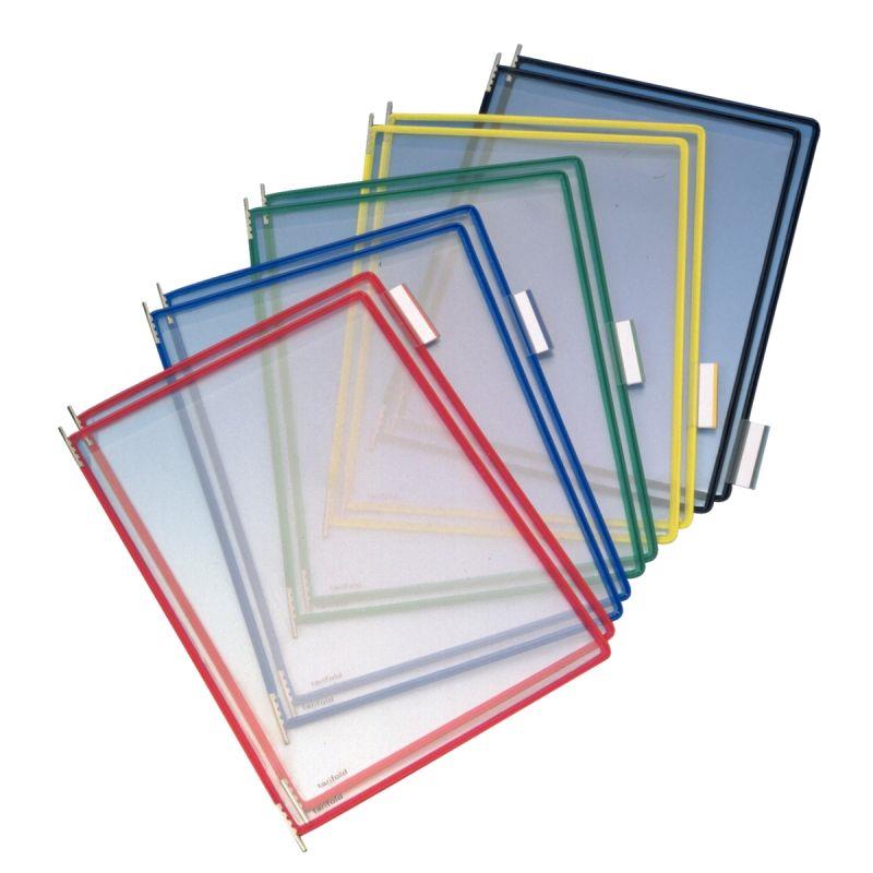 Ref. 10032, Boite de 10 pochettes à pivots coloris assortis, marque TARIFOLD