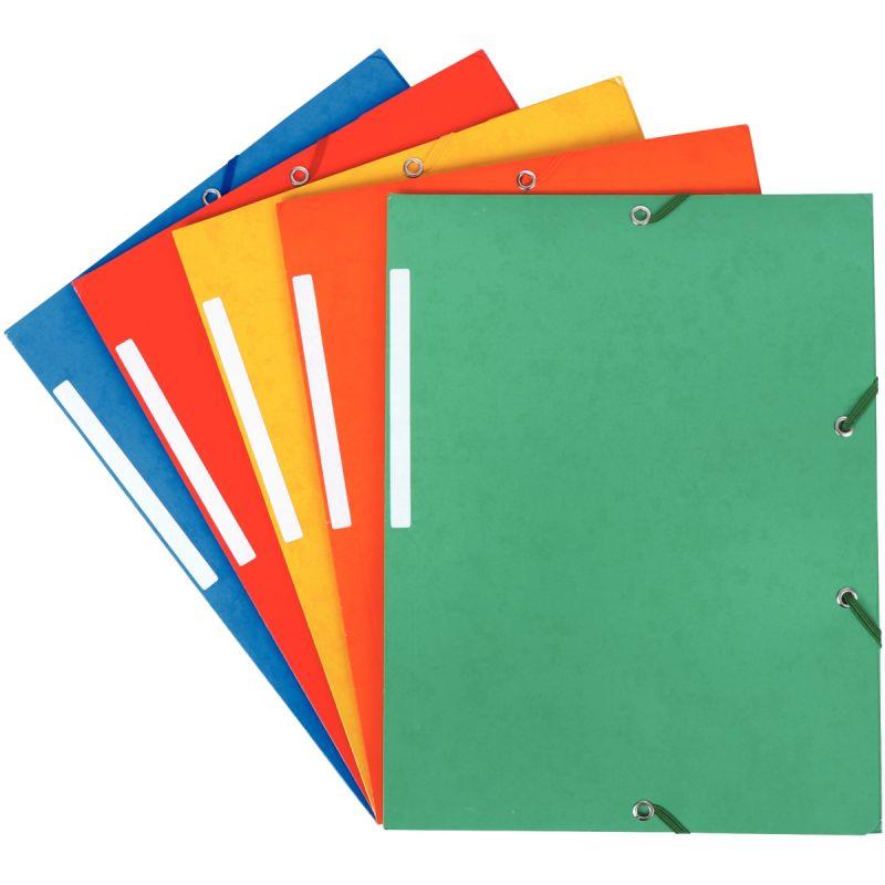 Image de  Lot de 5 chemises 3 rabats à élastiques, coloris assortis 