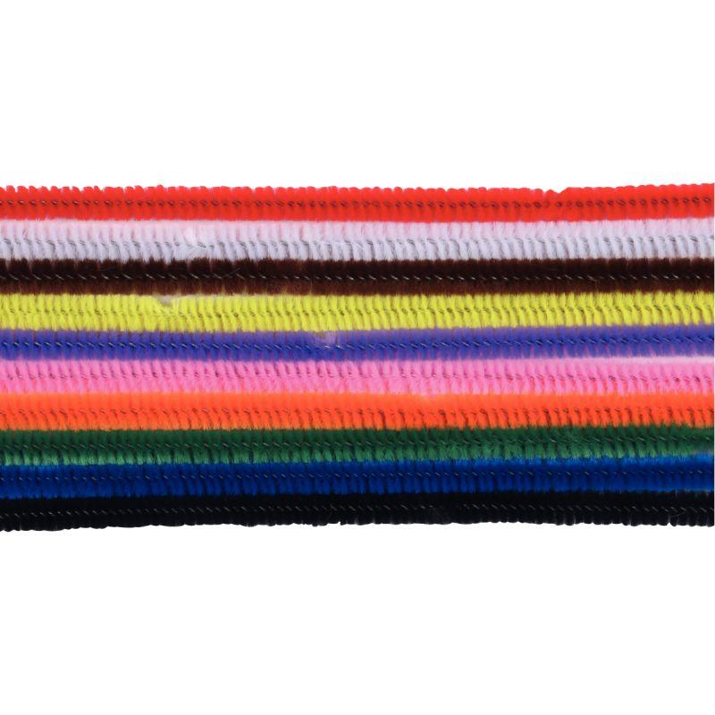 Image de  Sachet de 150 chenilles diamètre 6 mm et longueur 30 cm couleurs assorties 