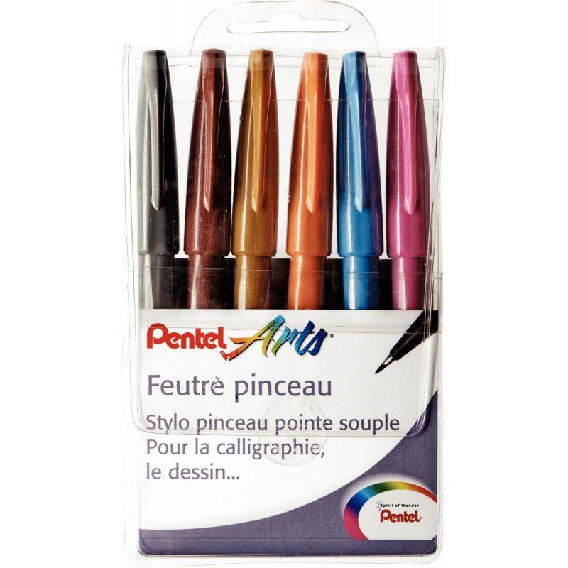 Image de  Pochette de 6 feutres pinceaux Artist assortis 