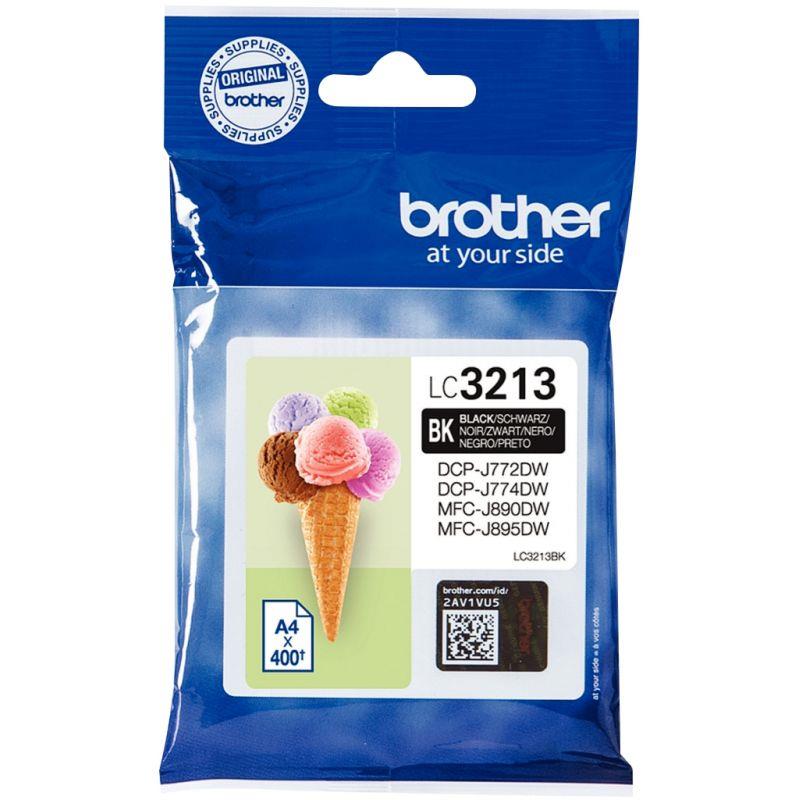 Image de  Brother GLACE cartouche jet d''encre noire haute capacité authentique (LC3213BK ) 