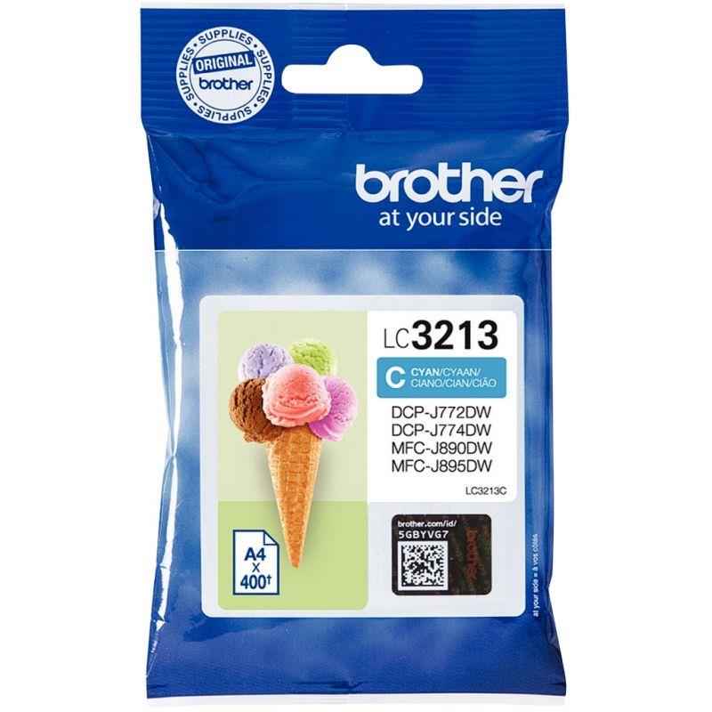 Image de  Brother GLACE cartouche jet d''encre cyan haute capacité authentique (LC3213C) 