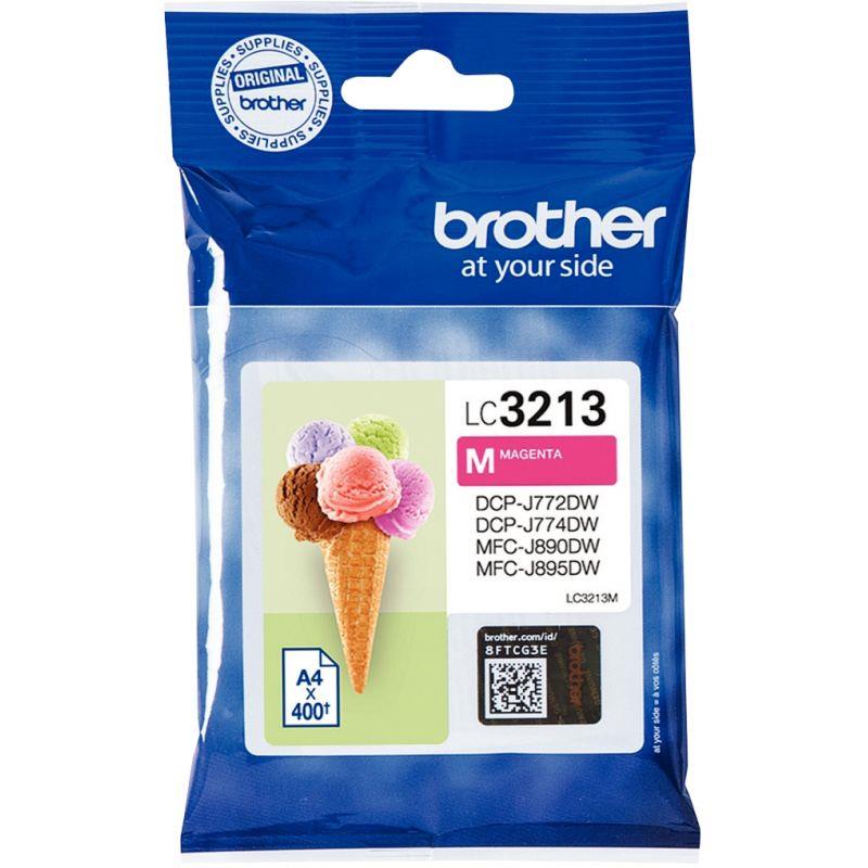 Image de  Brother GLACE cartouche jet d''encre magenta haute capacité authentique (LC3213M) 
