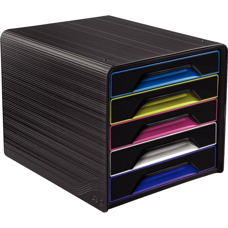 Image de  Module 5 tiroirs SMOOVE noir/arlequin 