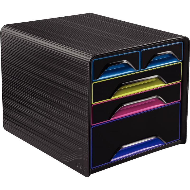 Image de  Module 3+2 tiroirs SMOOVE noir/arlequin 