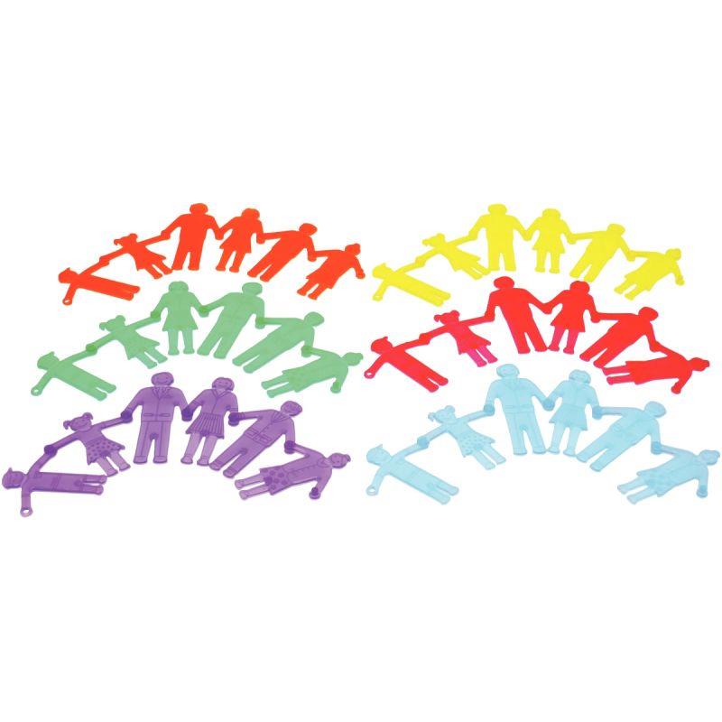 Image de  Boite de 36 personnages souple translucides 