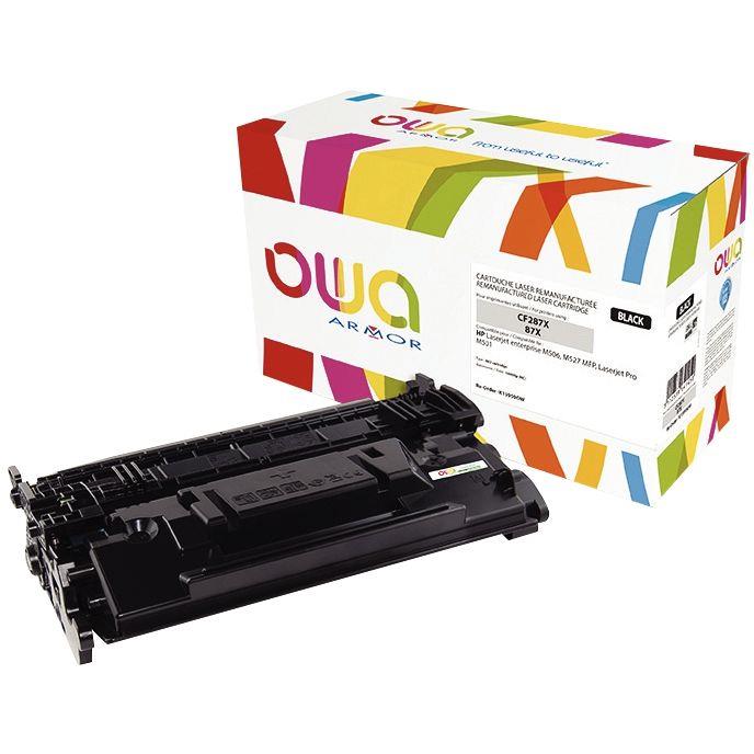 Image de  OWA cartouche laser noire haute capacité remanufacturée compatible HP 87X (CF287X) 