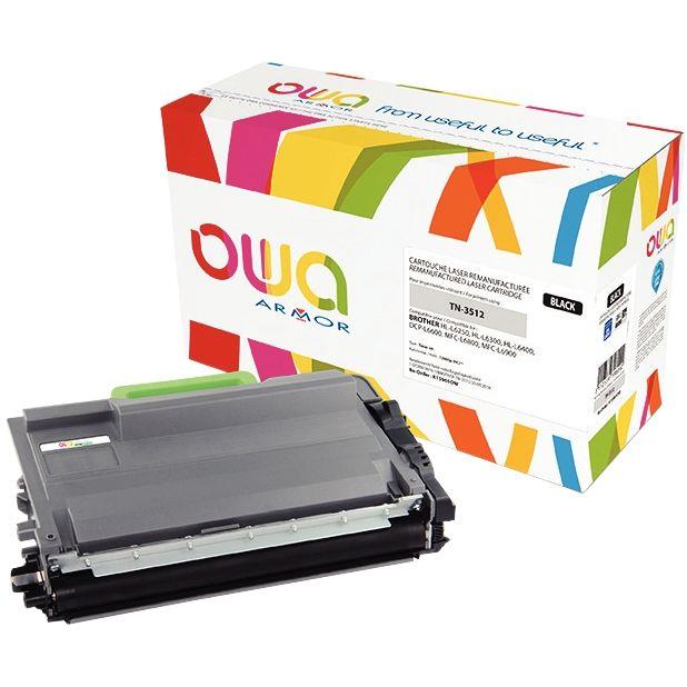Image de  OWA toner laser noir remanufacturé compatible Brother TN3512 