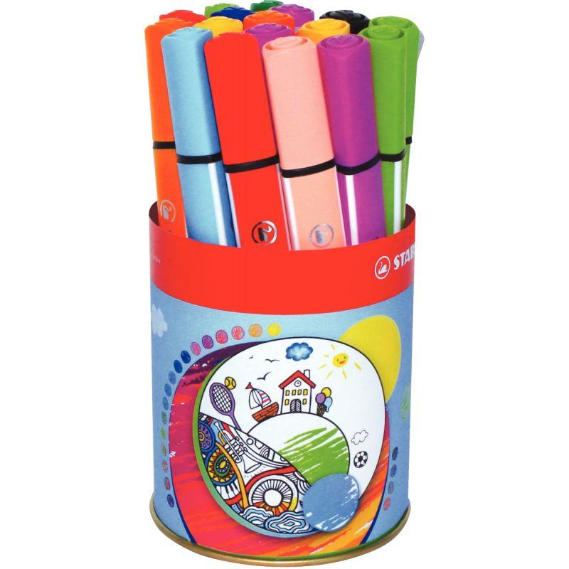 Image de  Pot de 16 feutres Trio Scribbi assortis 