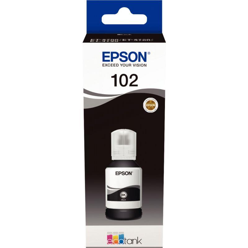 Image de  Epson 102 flacon d''encre noire authentique (T03R140) 