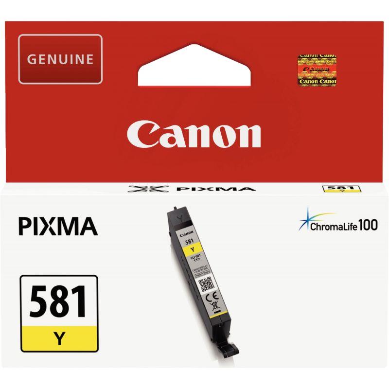 Image de  Canon 581 cartouche jet d''encre jaune authentique (CLI581Y) 