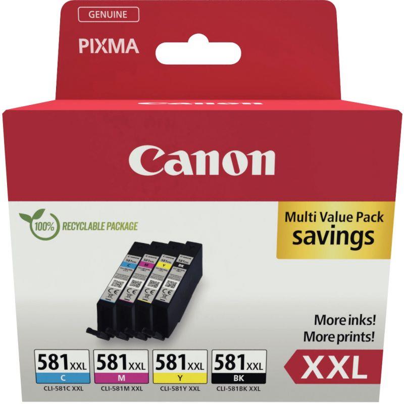 Image de  Canon 581XXL lot 4 cartouches encre NCMJ très haute capacité authentique CLI581XXL 
