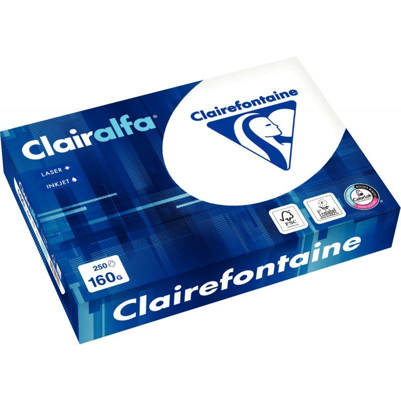Image de  Paquet de 250 feuilles format A4 160g blanc CLAIRALFA 
