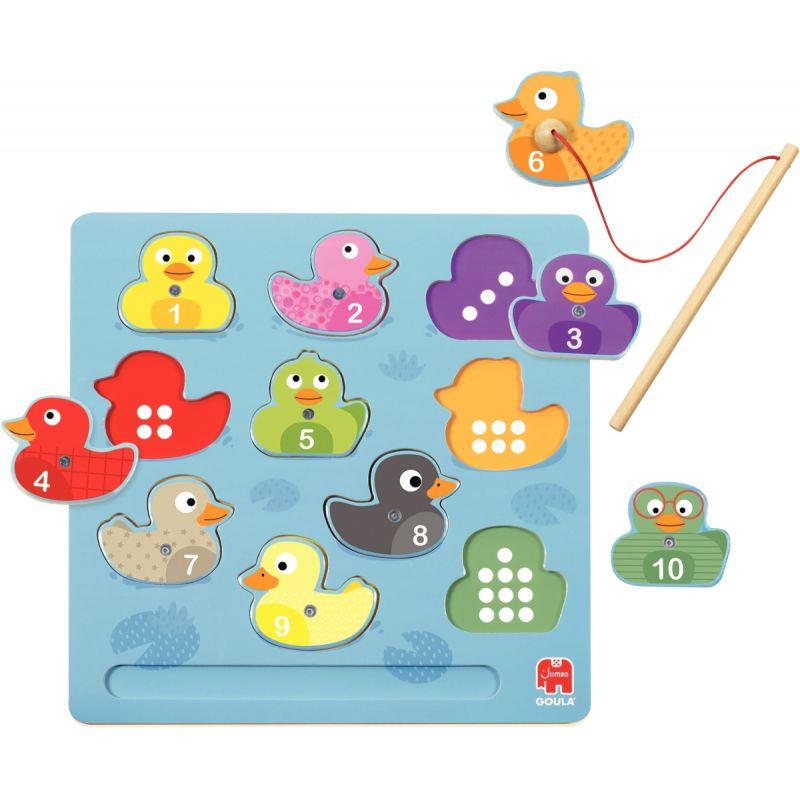 Image de  Encastrement en bois 10 pièces, le pêche aux canards 