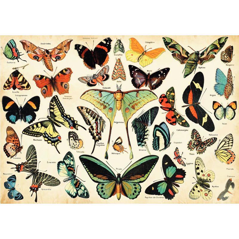 Ref. 17650, Puzzle en bois d''environ 100 pièces, les papillons, marque N.C