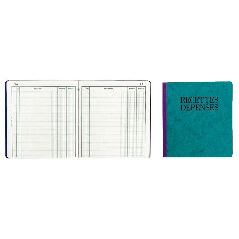 Image de  Piqûre de 80 pages recettes/dépenses format 21 x 19 cm 
