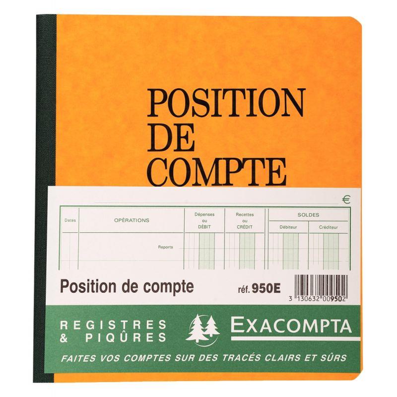 Image de  Piqûre de 20 feuilles positions de compte format 21 x 19 cm 