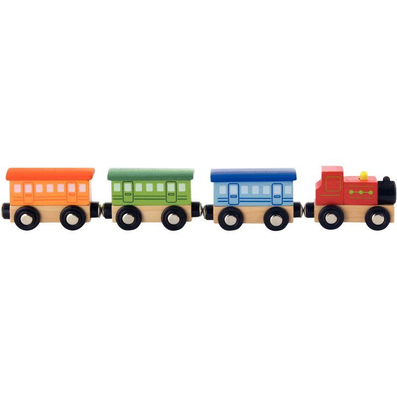 Image de  Train magnétique en bois, 4 pièces 
