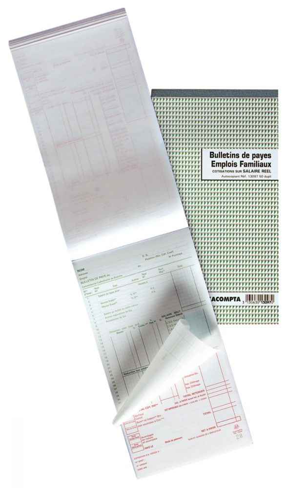 Image de  Manifold Bulletins de salaire NCR 13,5 x 23 cm 50 duplicatas 