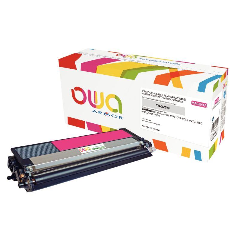Image de  OWA toner laser magenta haute capacité remanufacturé compatible Brother TN325M 