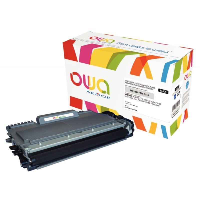 Image de  OWA toner laser noir haute capacité remanufacturé compatible Brother TN2010 / TN2220 