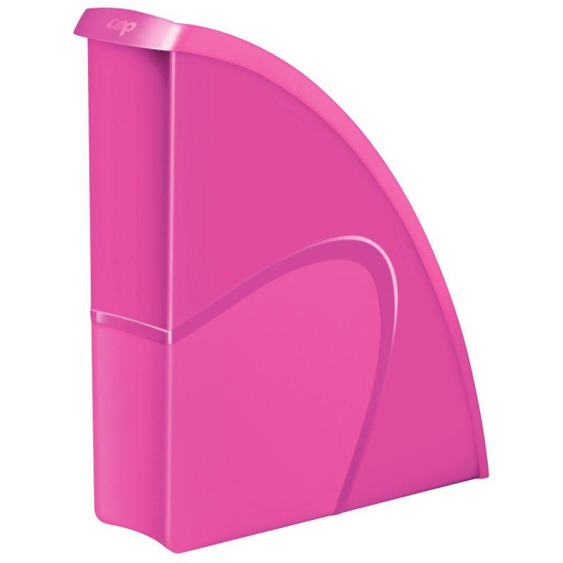 Image de  Porte revues en polystyrène robuste et rigide CEP dos 8,5 cm gloss rose 